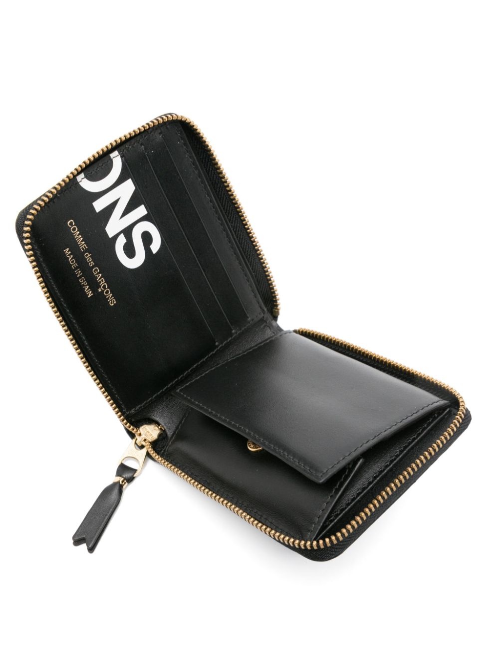 logo-print leather wallet - 3