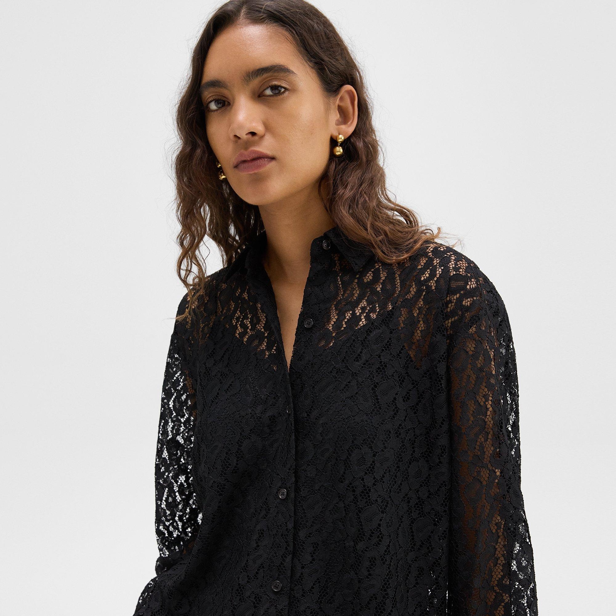 Boyfriend Shirt in Leopard Lace - 5