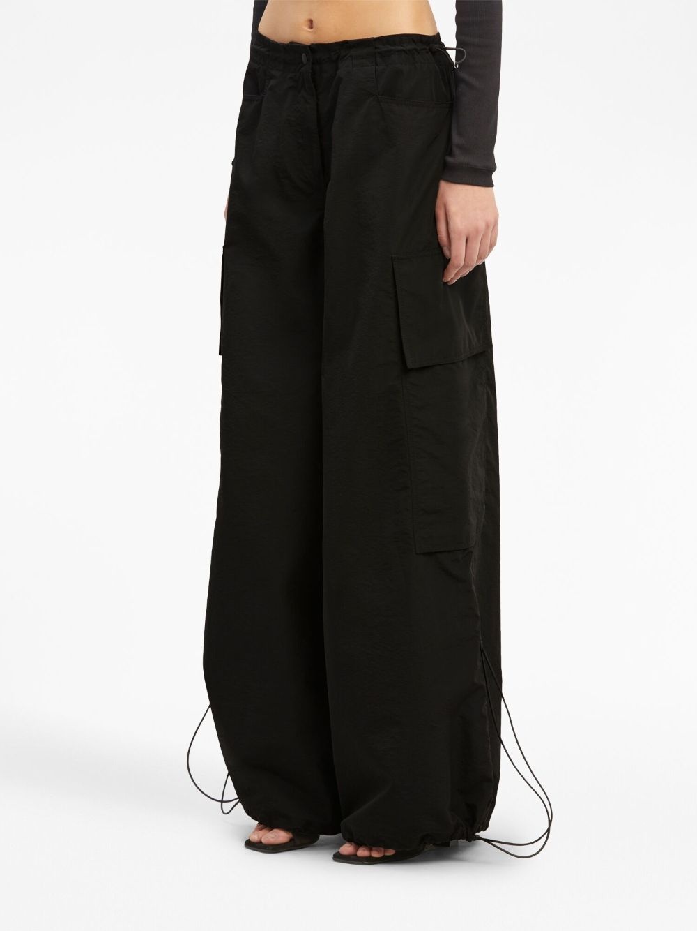 high-rise parachute trousers - 4