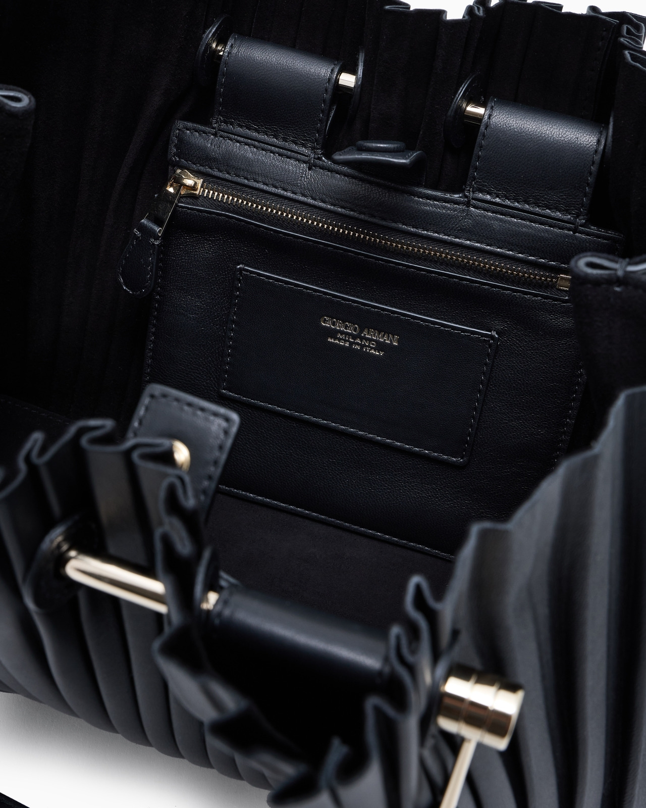 SMALL SHOPPER BAG IN PLEATED NAPPA LEATHER - 4
