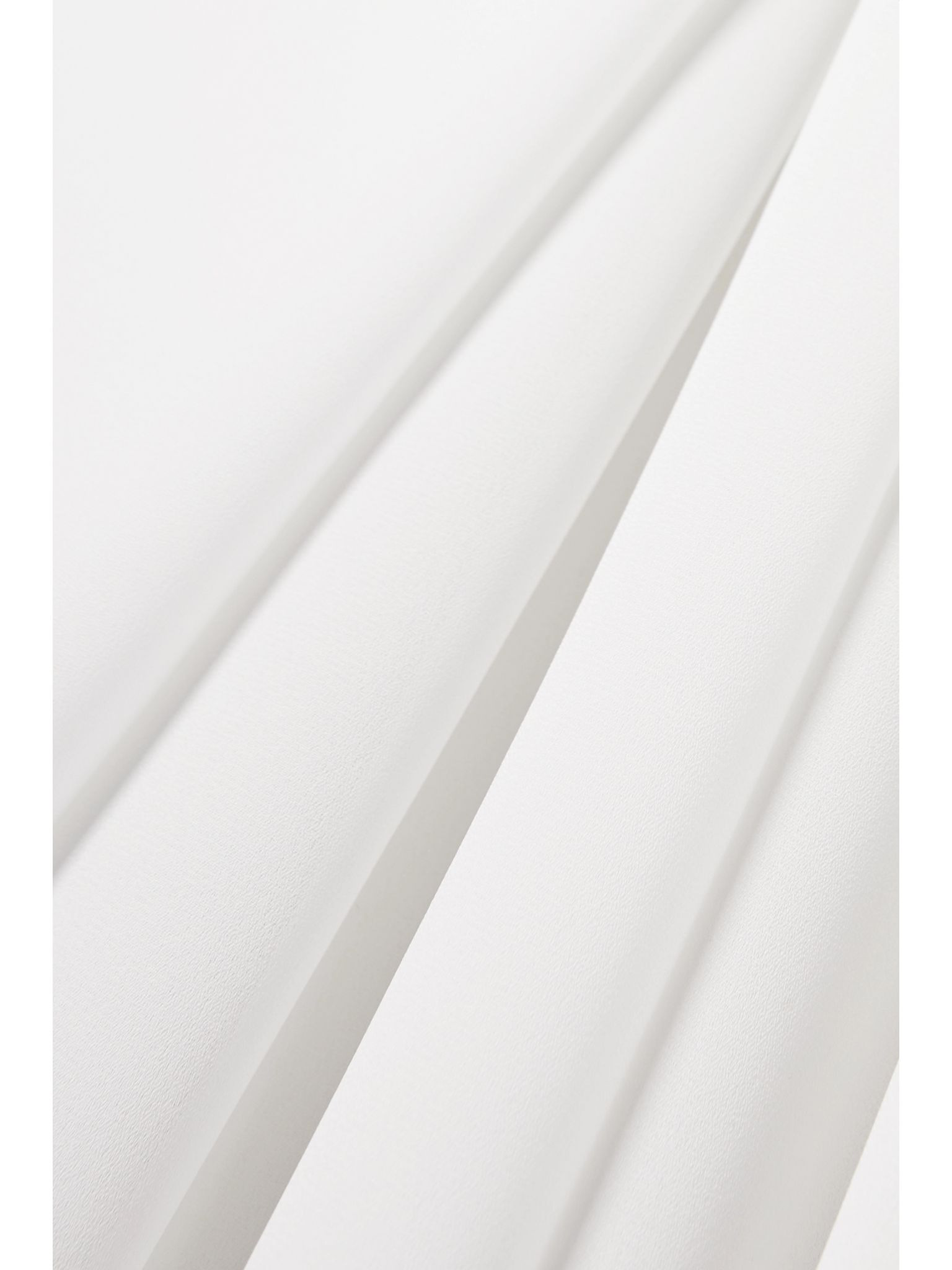 Asymmetric draped cape-effect pleated crepe dress White - 4