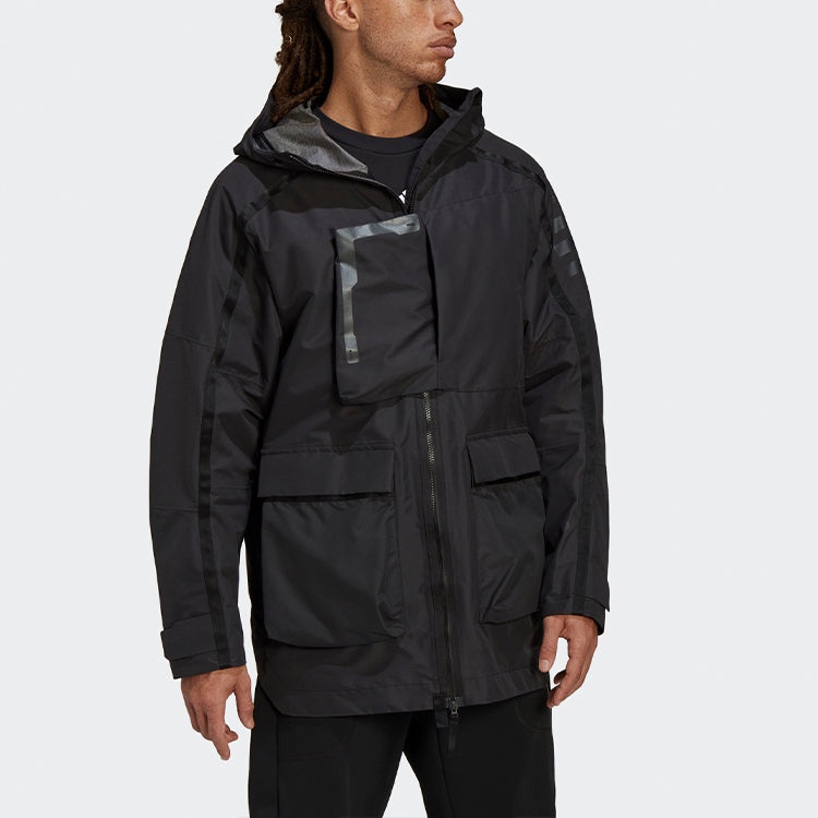 adidas Xploric R.r Sports Hooded Jacket Black H65704 - 2