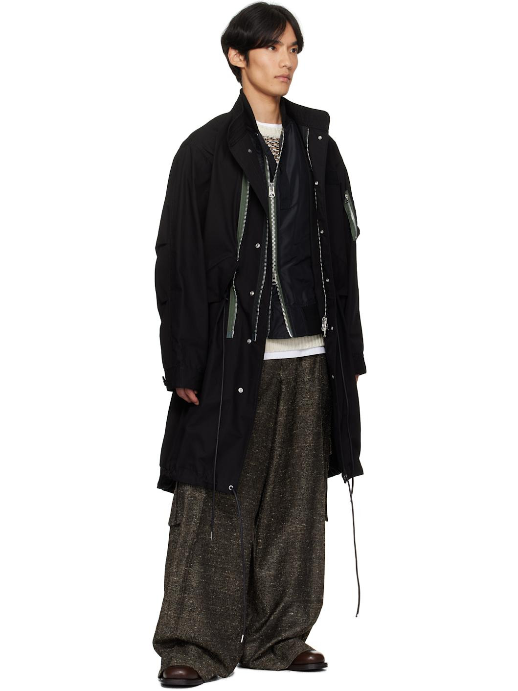 Black Rip Stop Coat - 4