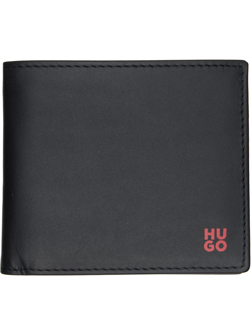 Black Stacked-Logo Wallet 1