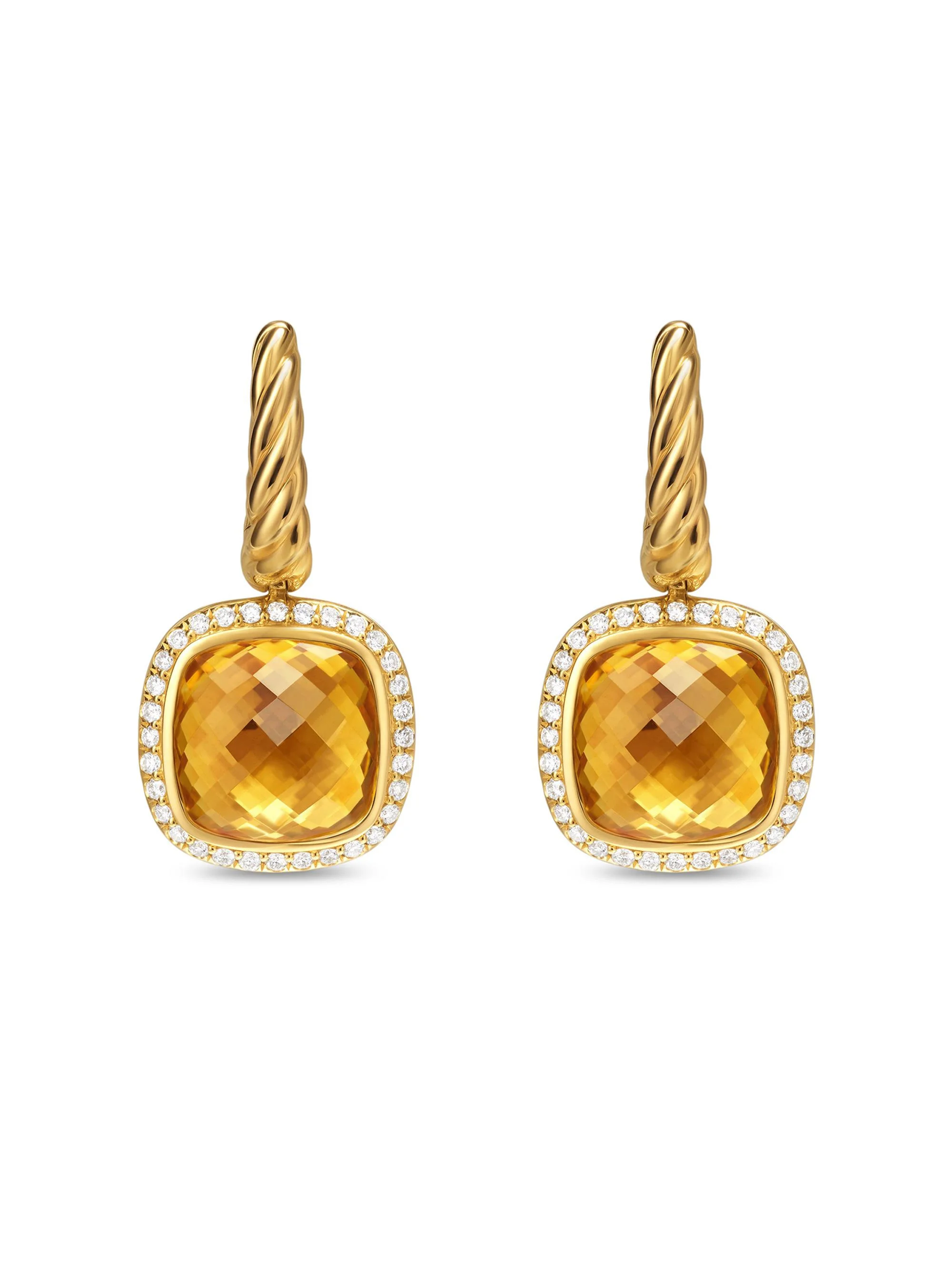 Women's Albion Drop Earrings in 18K Yellow Gold - Citrine - 1