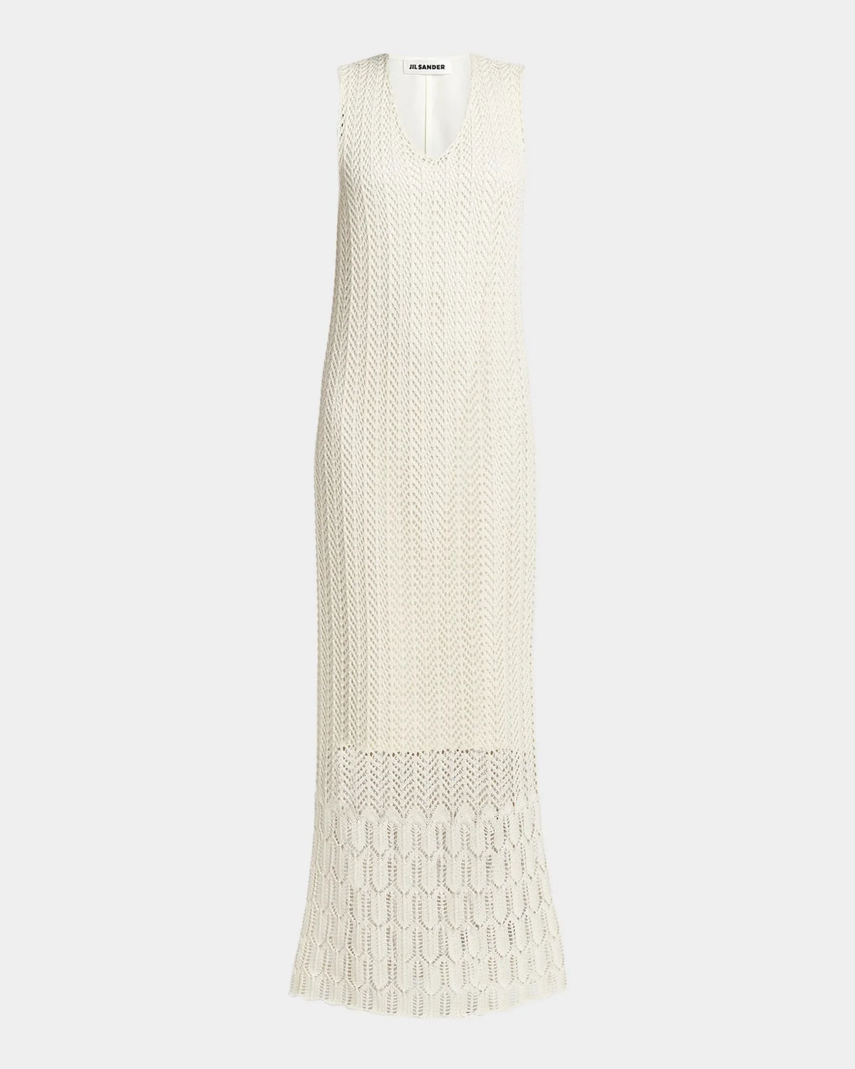 Crochet Knit Sleeveless Maxi Dress - 1
