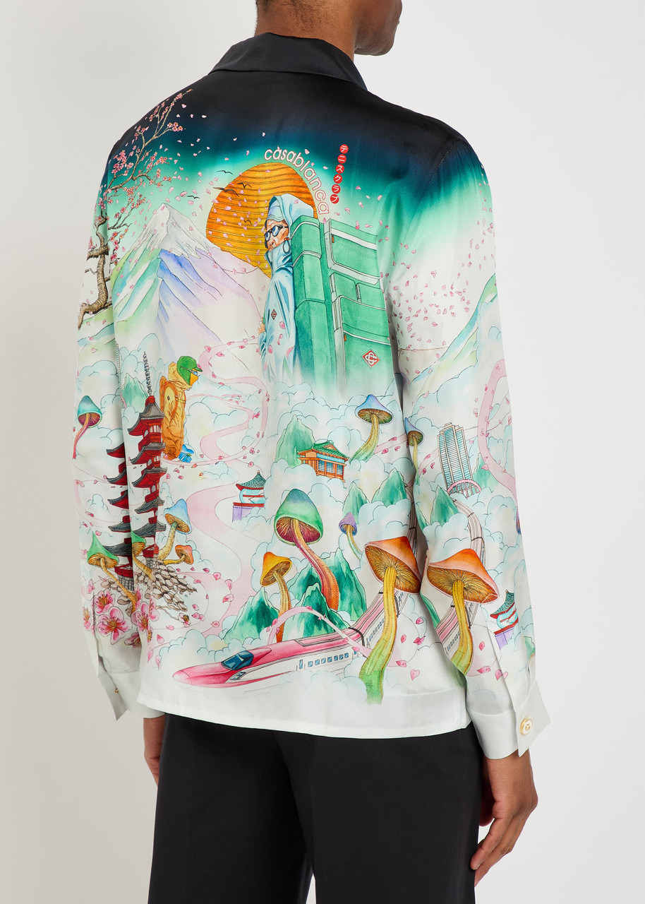 Casablanca Printed Silk-twill Shirt - 3