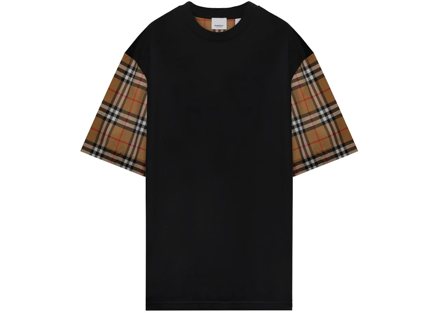 Burberry Vintage Check Oversized T-shirt Black - 1