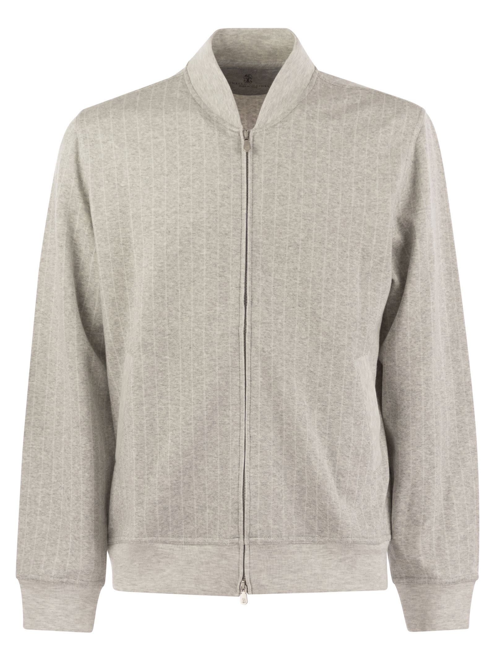 スウェット・トレーナー BRUNELLO CUCINELLI Double fleece topwear in cotton, cashmere Brunello Cucinelli Brunello Cucinelli Double Pinstripe