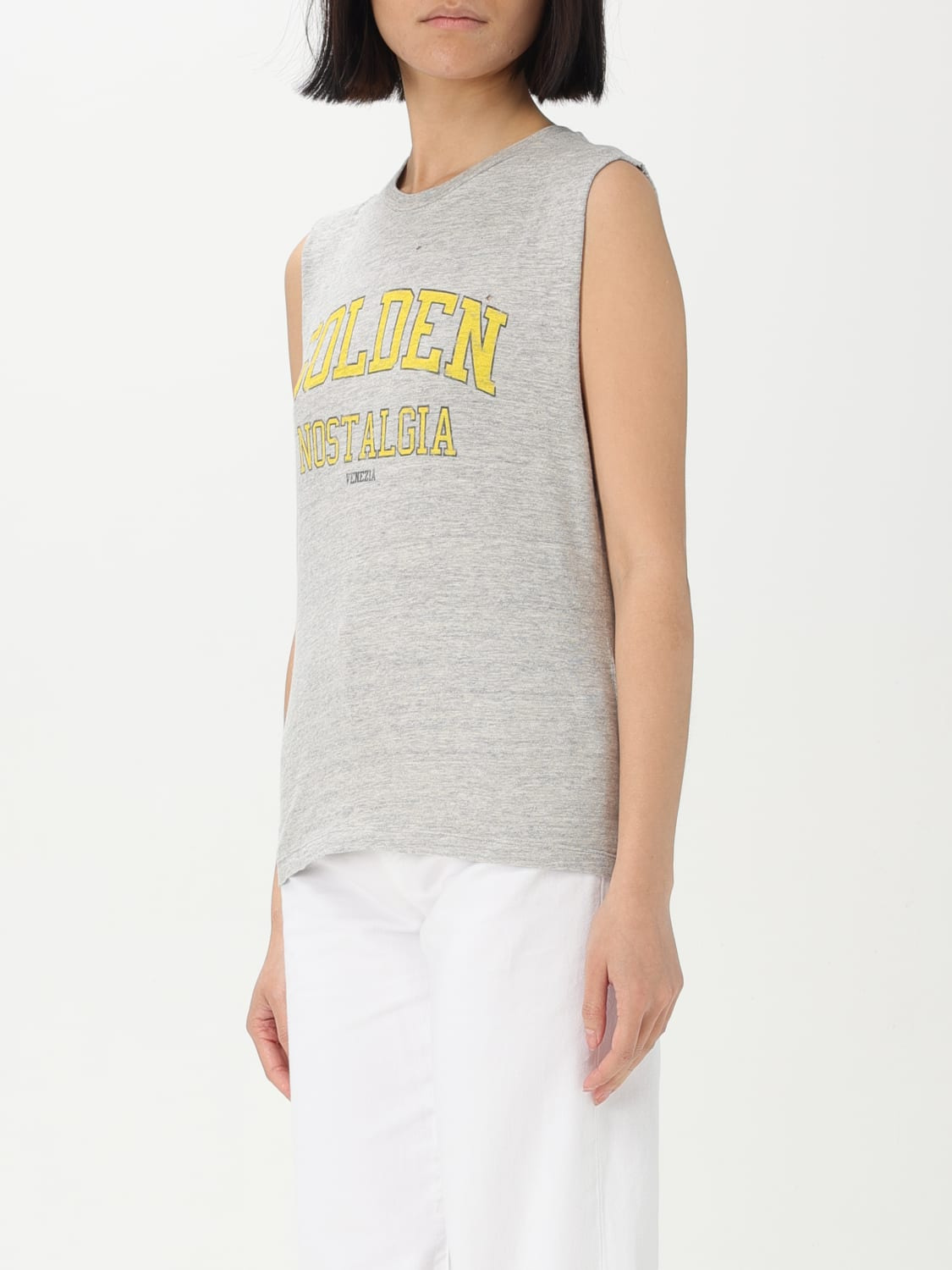 Golden Goose cotton top with logo - 3