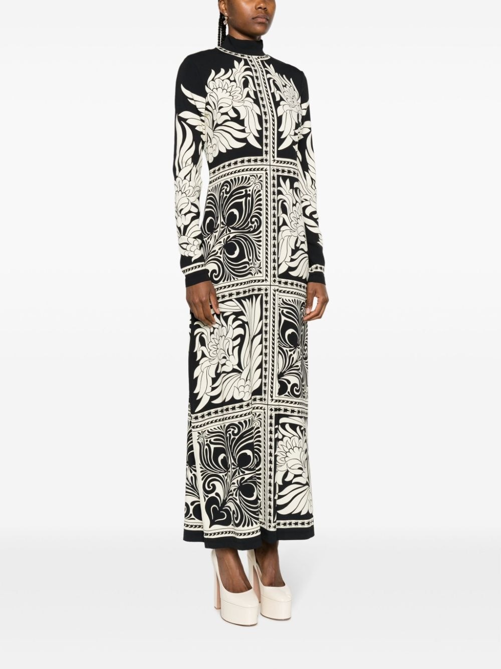 Halle placÃ©e-print maxi dress - 3