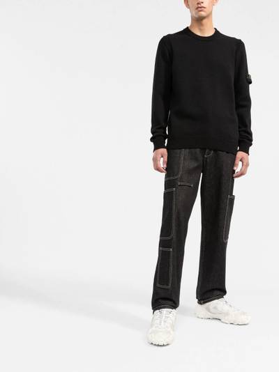 Stone Island Compass-patch knitted jumper outlook