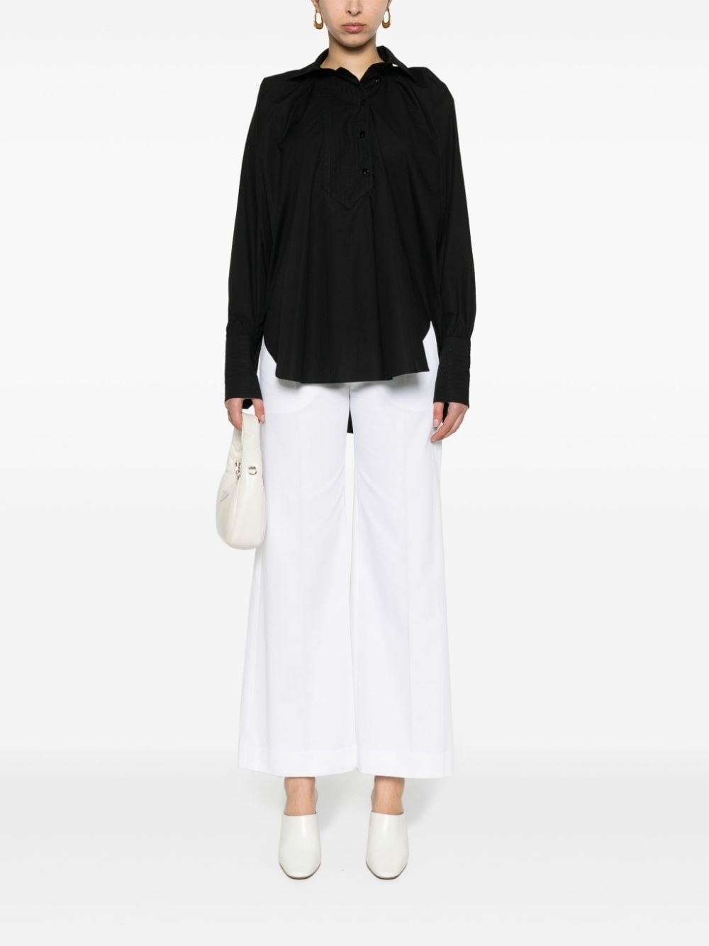batwing-sleeve poplin shirt - 2