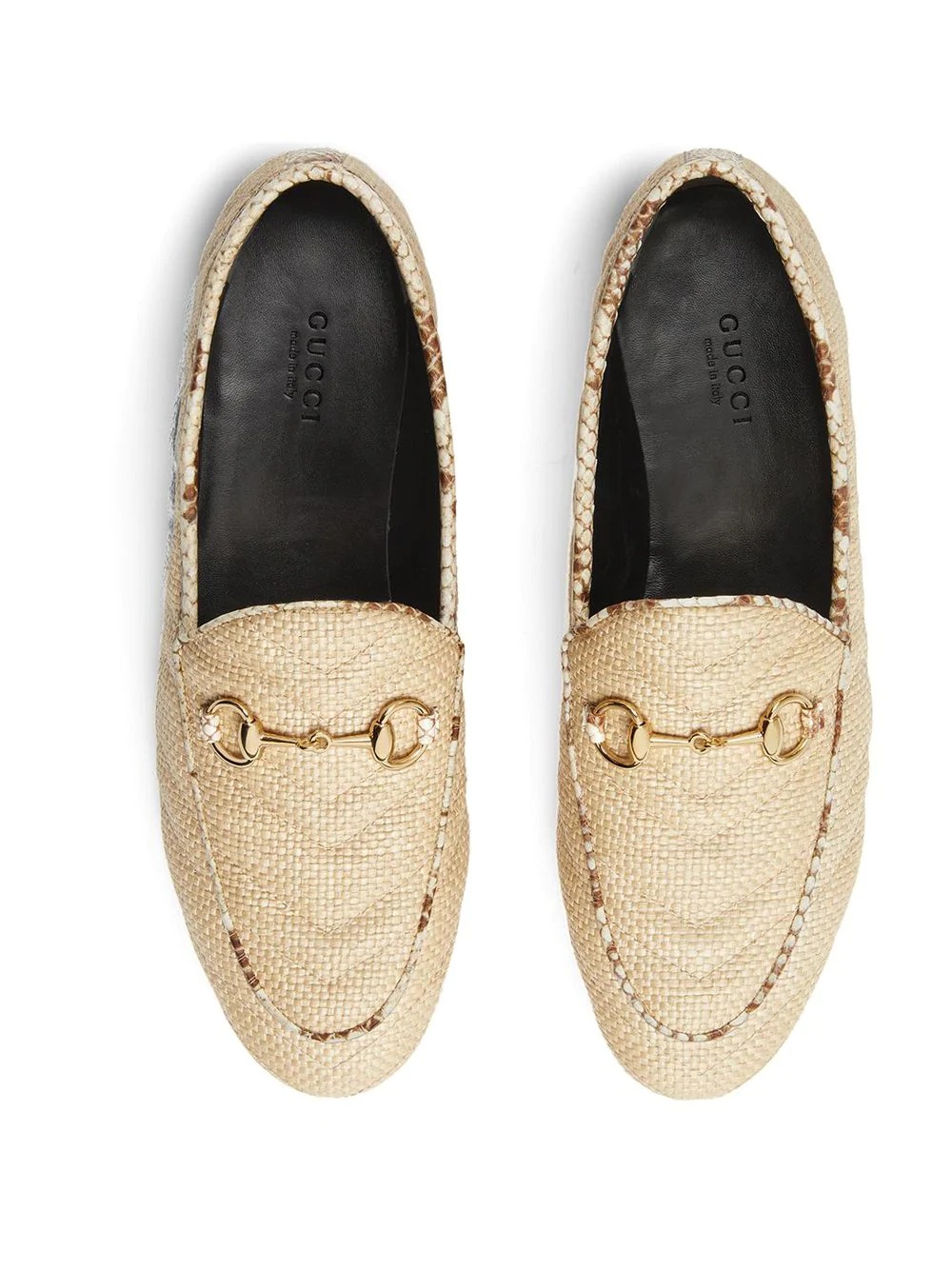 Women's Gucci Jordaan chevron raffia loafer - 4