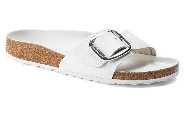 Birkenstock Madrid Big Buckle Leather Narrow Fit Sandals 'White' 1018866 - 2
