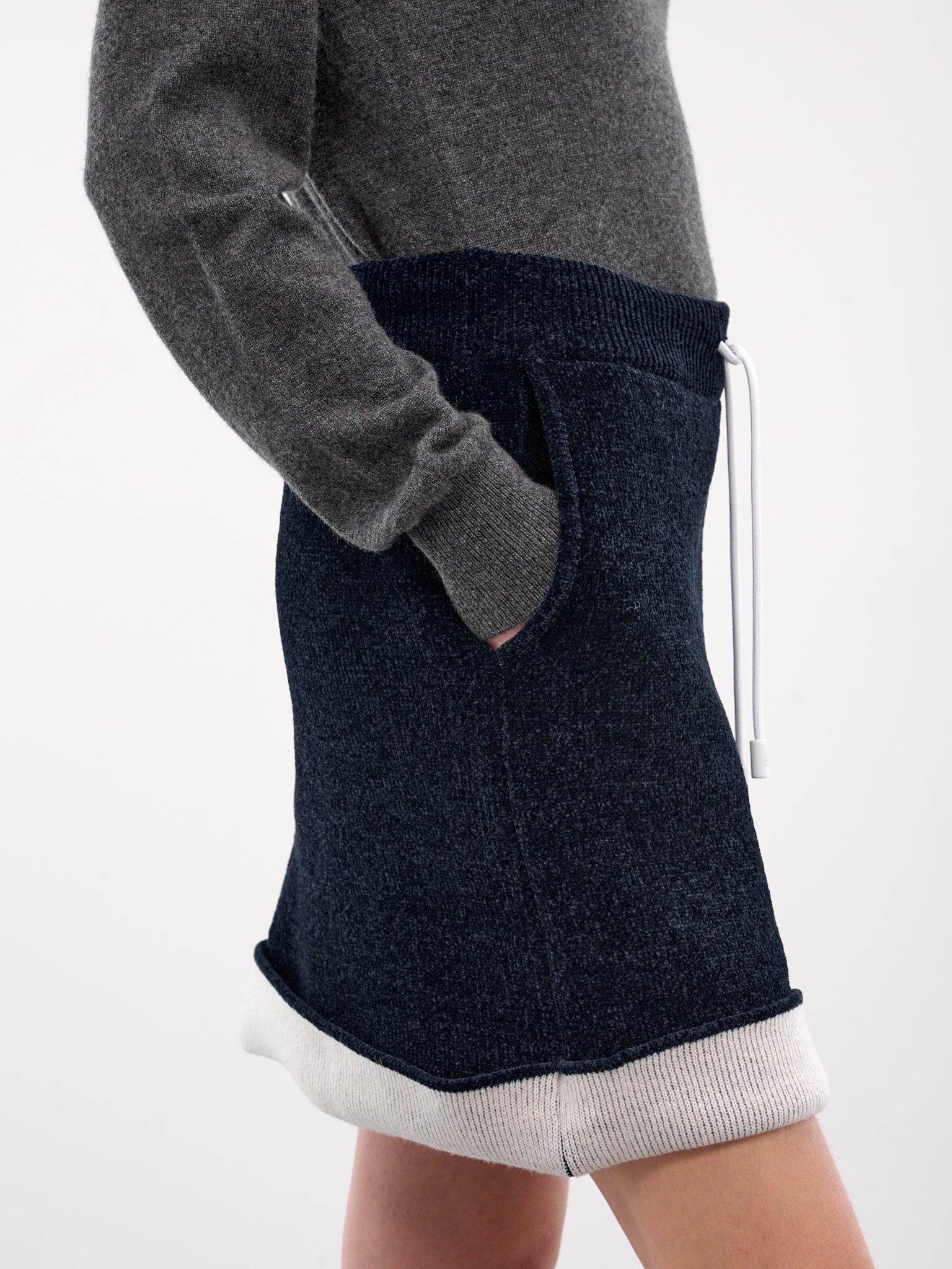 Contrast Hem Chenille Skirt - 4