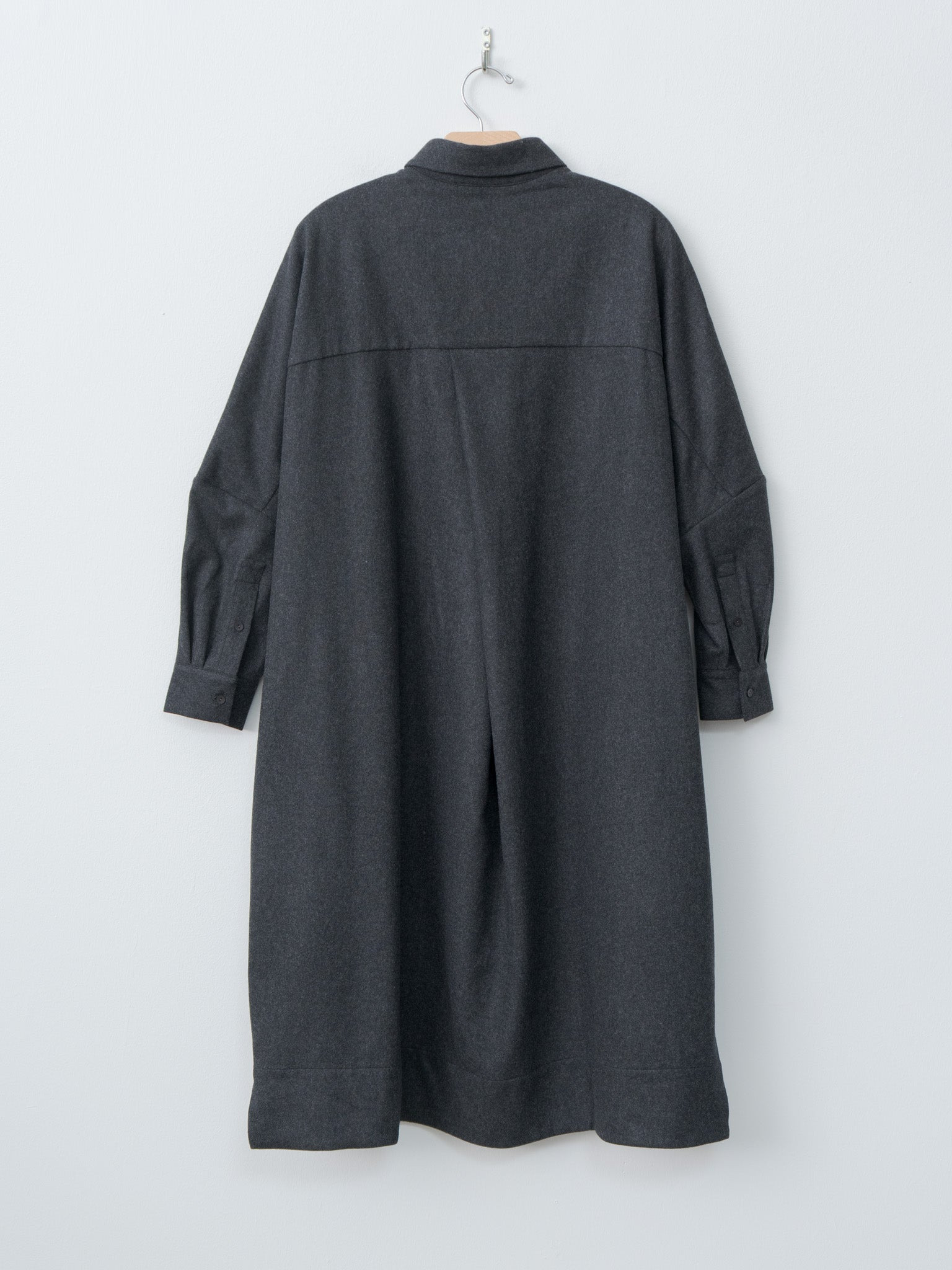 The Framer Dress - Wool Cash Flannel Charcoal - 9