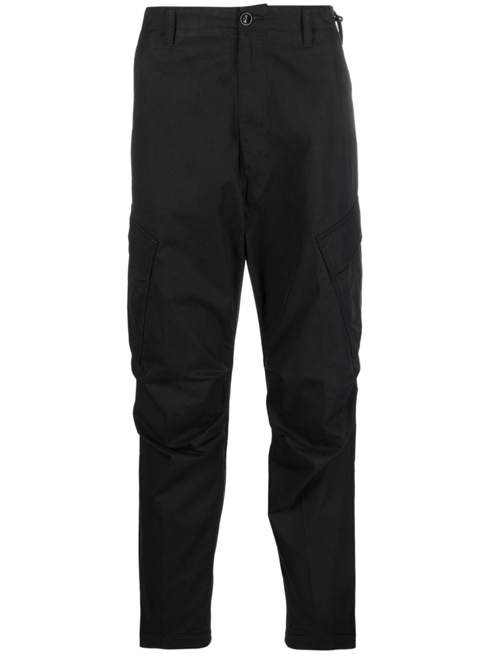 tapered-leg cotton trousers - 1