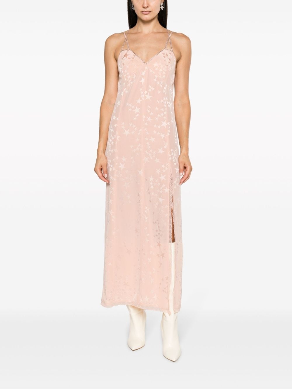 Rohal star-jacquard silk dress - 2