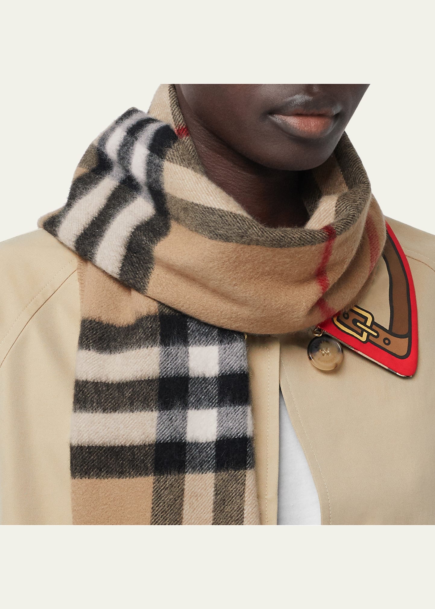 Giant Check Cashmere Scarf - 3