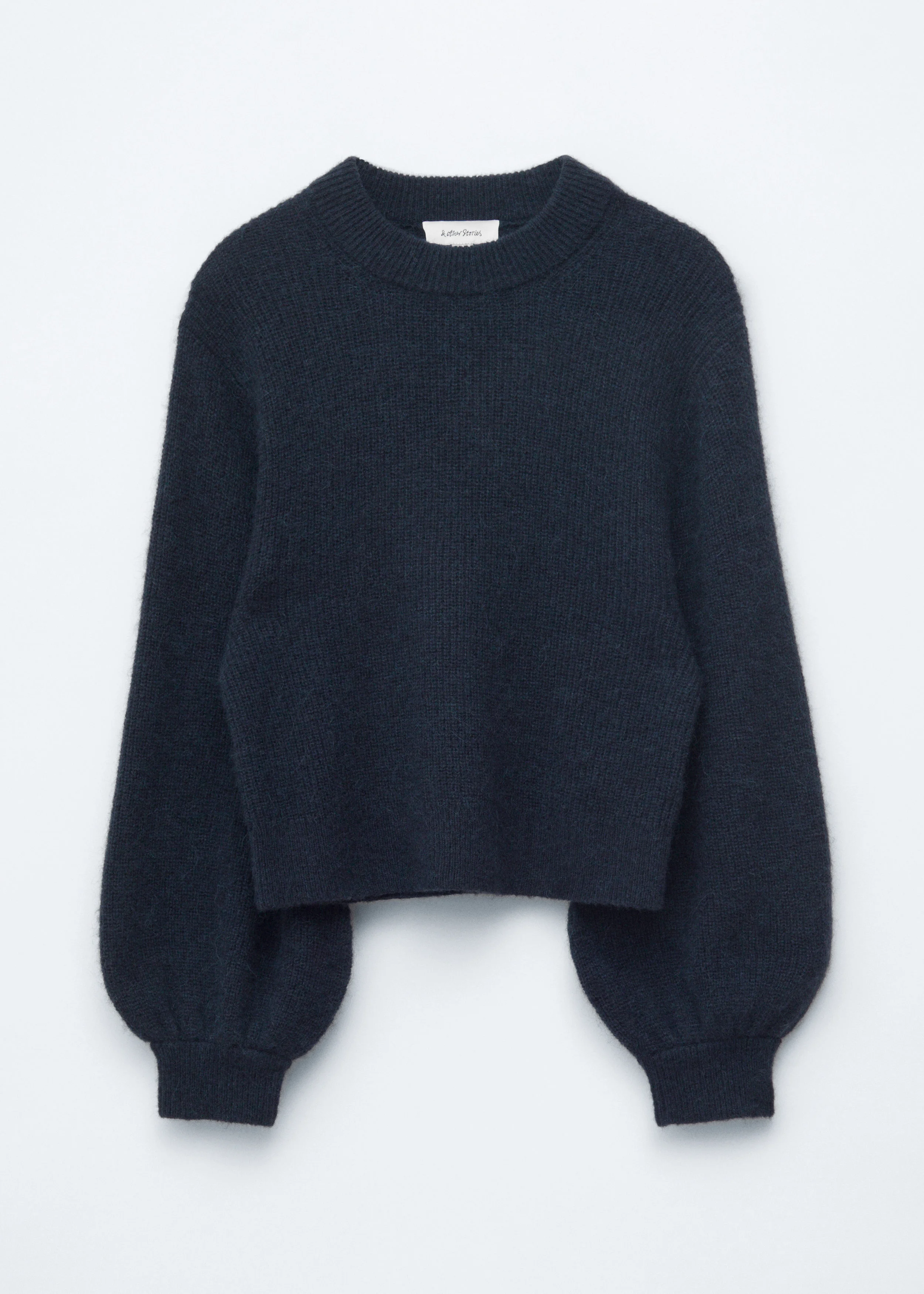 Alpaca-Blend Balloon-Sleeve Jumper - 1