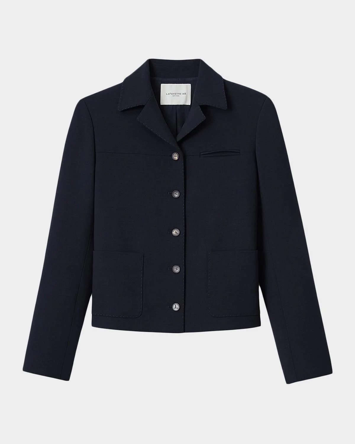 Pick Stitch Double-Face Wool Jacket - 1
