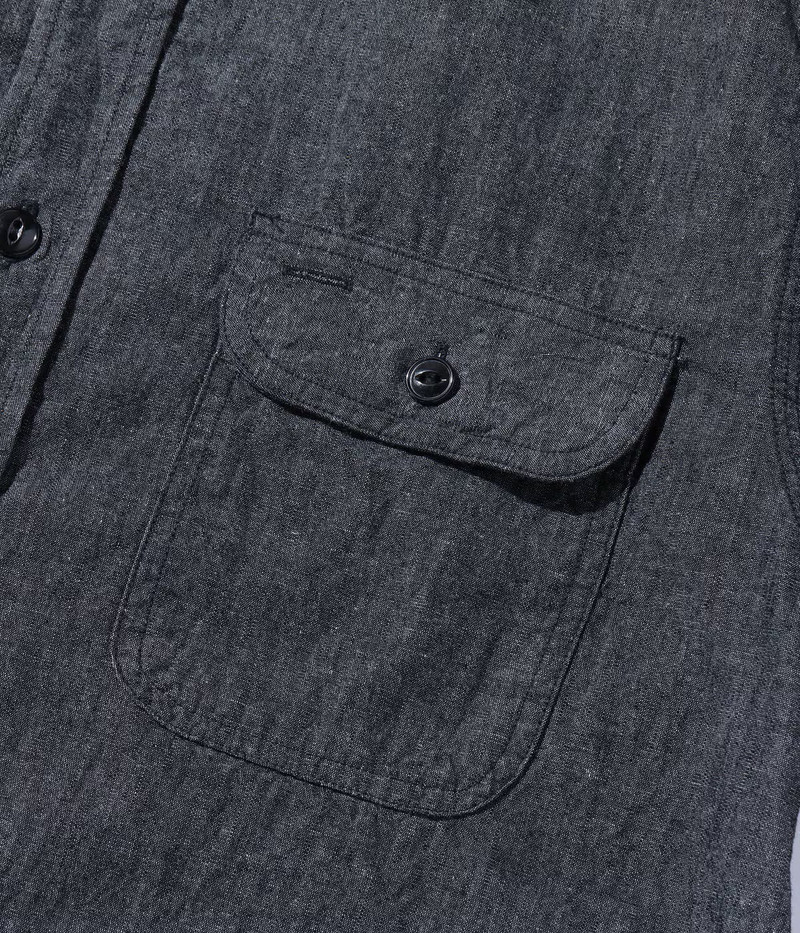 SUGAR CANE SC39307 Black Chambray S/S Work Shirt outlook