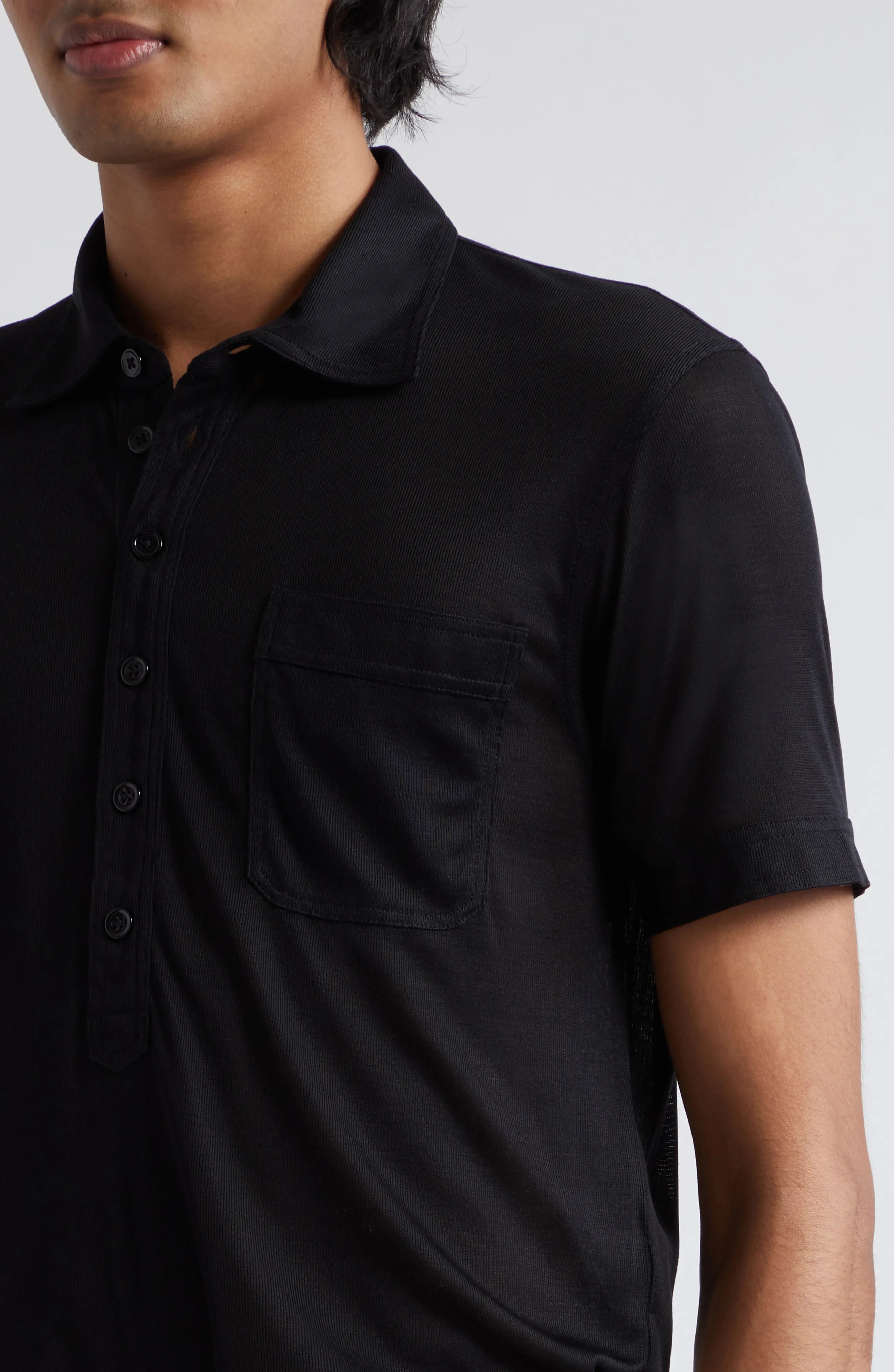 Silk Jersey Polo - 4