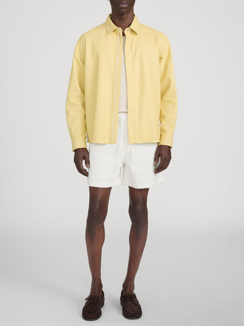 FRAME Leather Zip-Up Shirt outlook