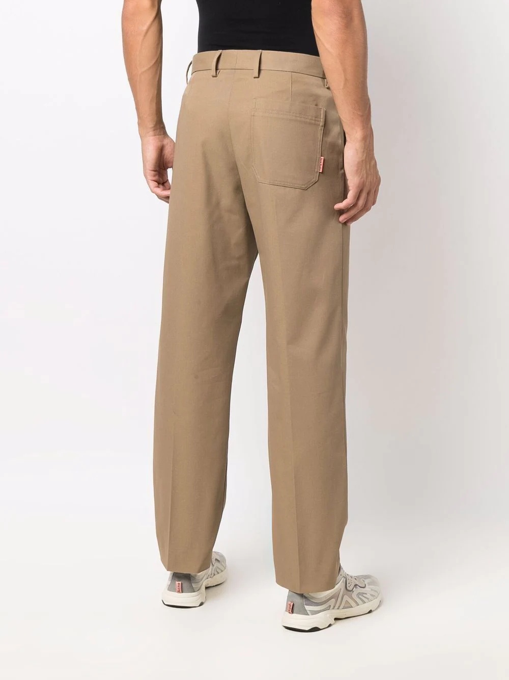 tailored-cut straight-leg trousers - 4