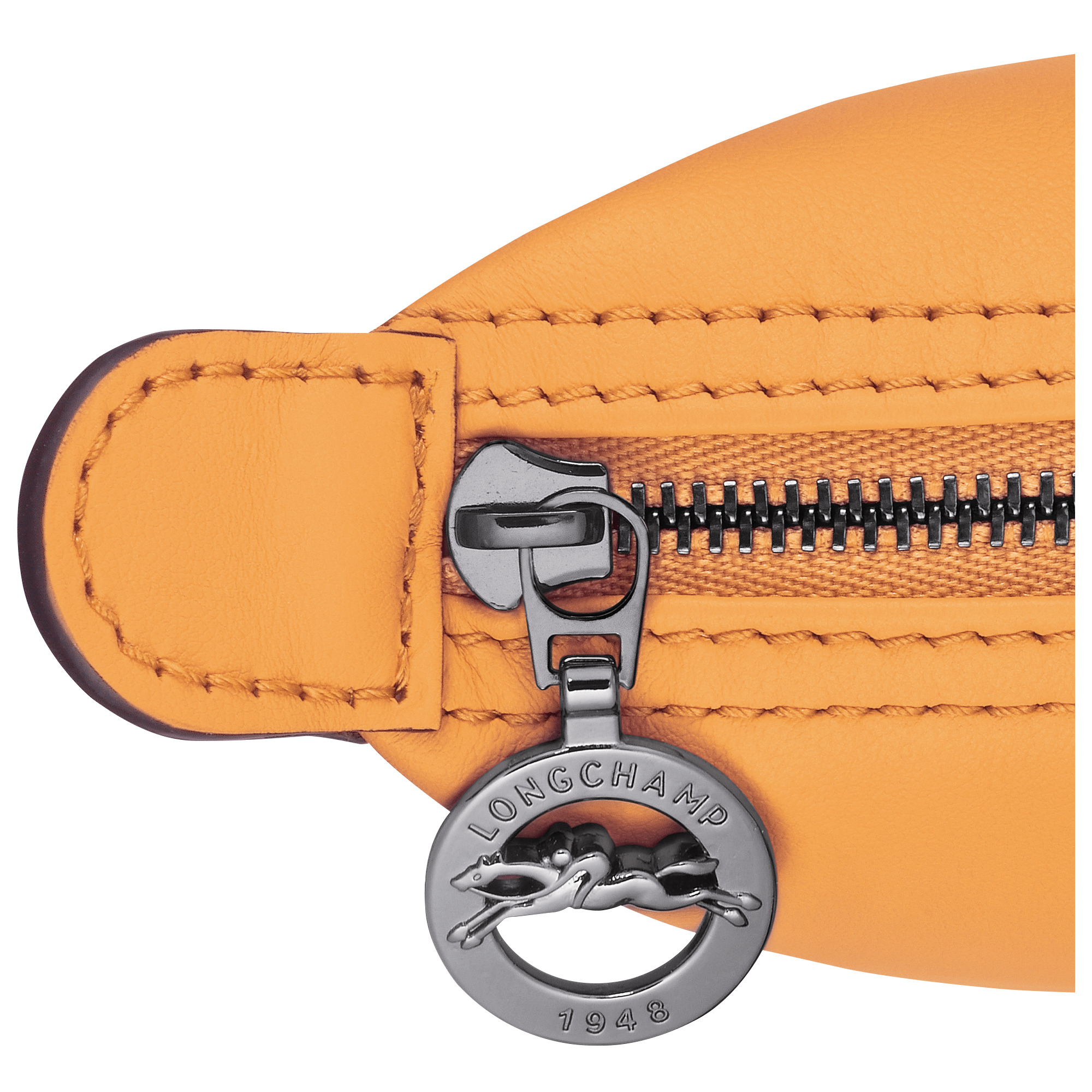 Le Pliage Xtra Pouch Apricot - Leather - 4