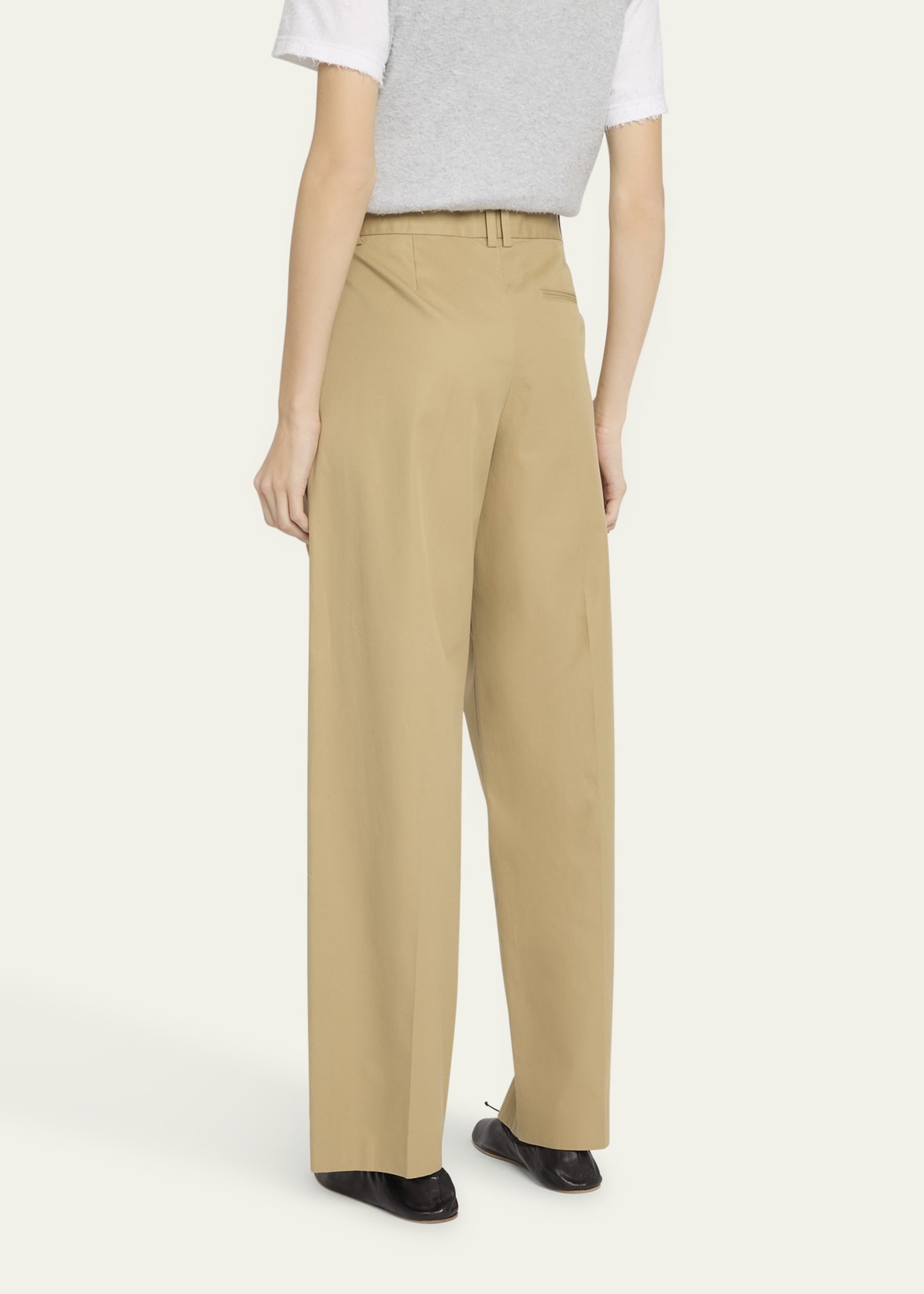 Alfidis Pleated Straight-Leg Cotton-Cashmere Pants - 3