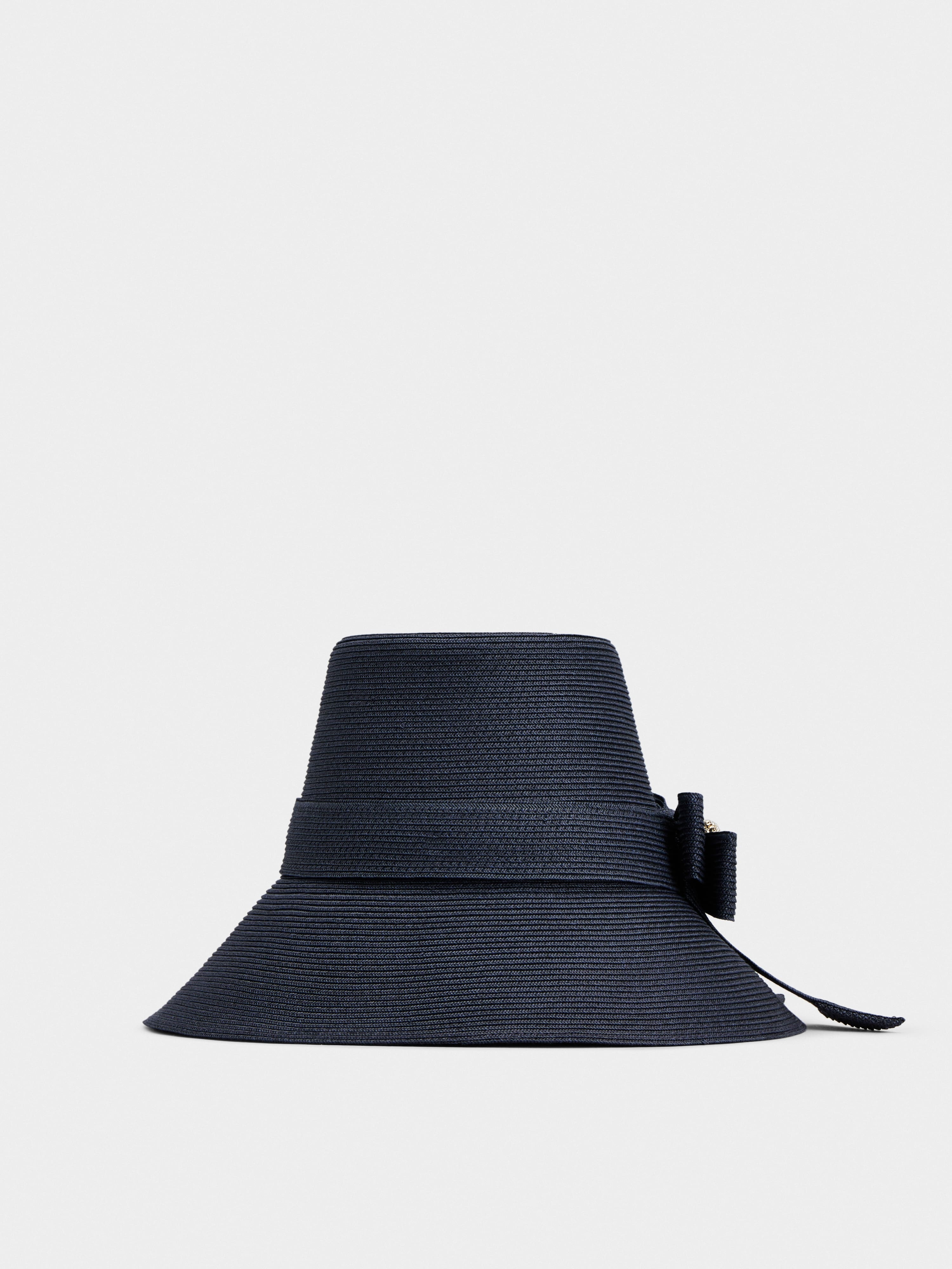 Broche Vivier Buckle Hat in Raffia - 3
