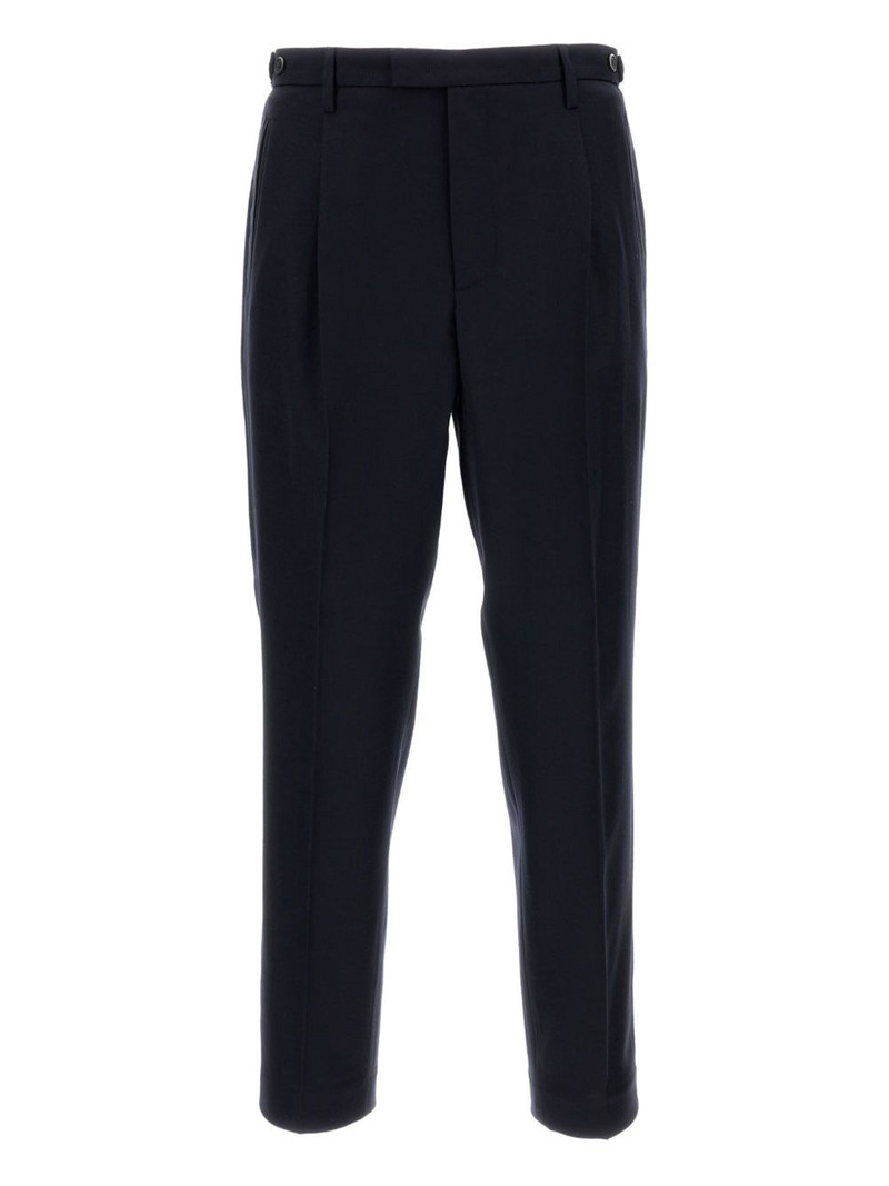 pleated-front trousers 1
