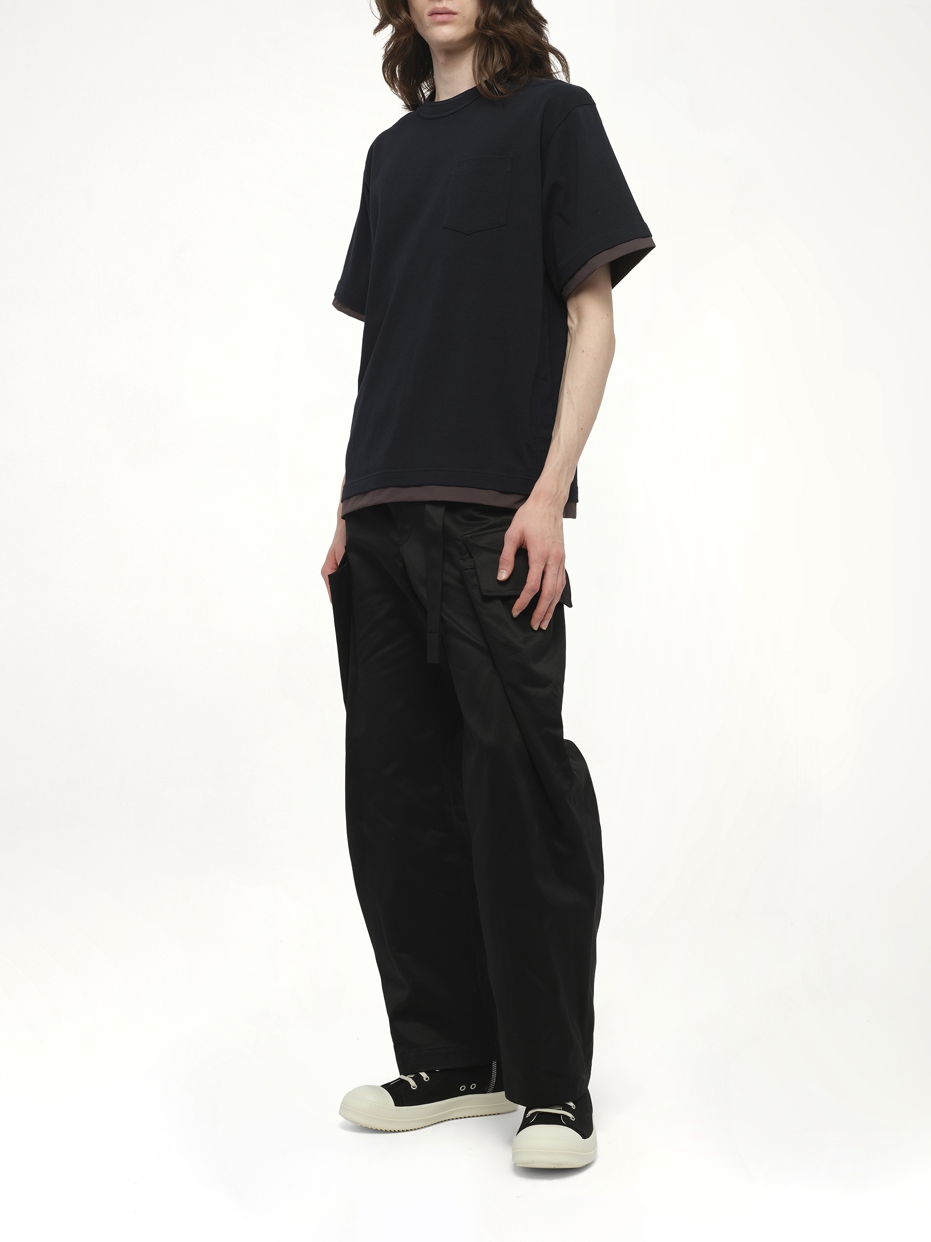 Cotton Jersey T-Shirt in Navy - 4