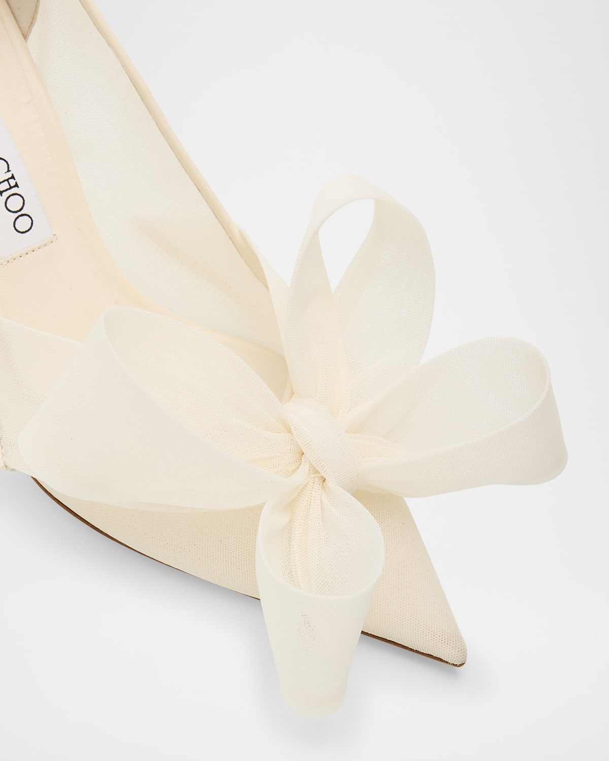 Staz Bow Mesh Pointed Pumps - 6