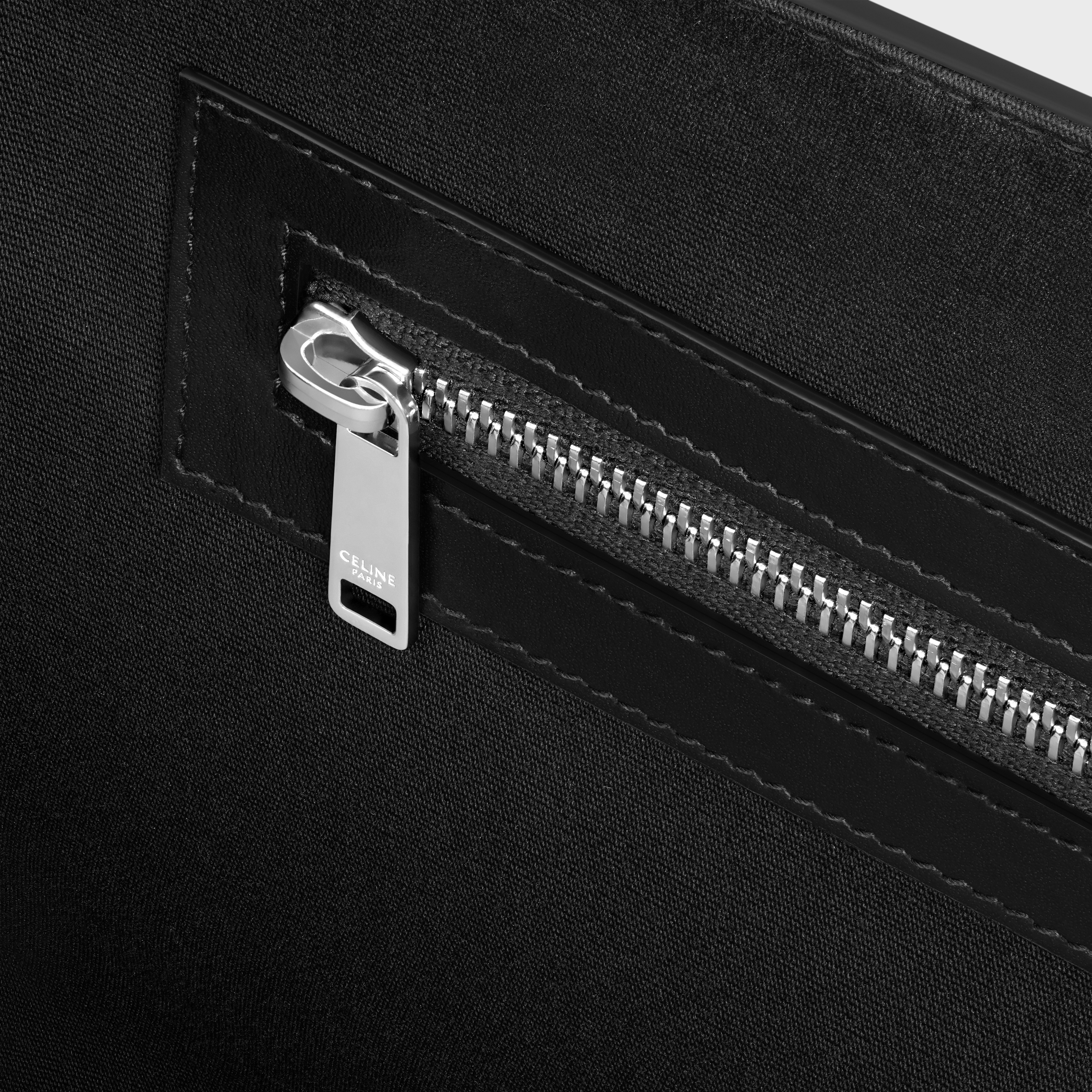Large cabas in Triomphe canvas and calfskin - 4