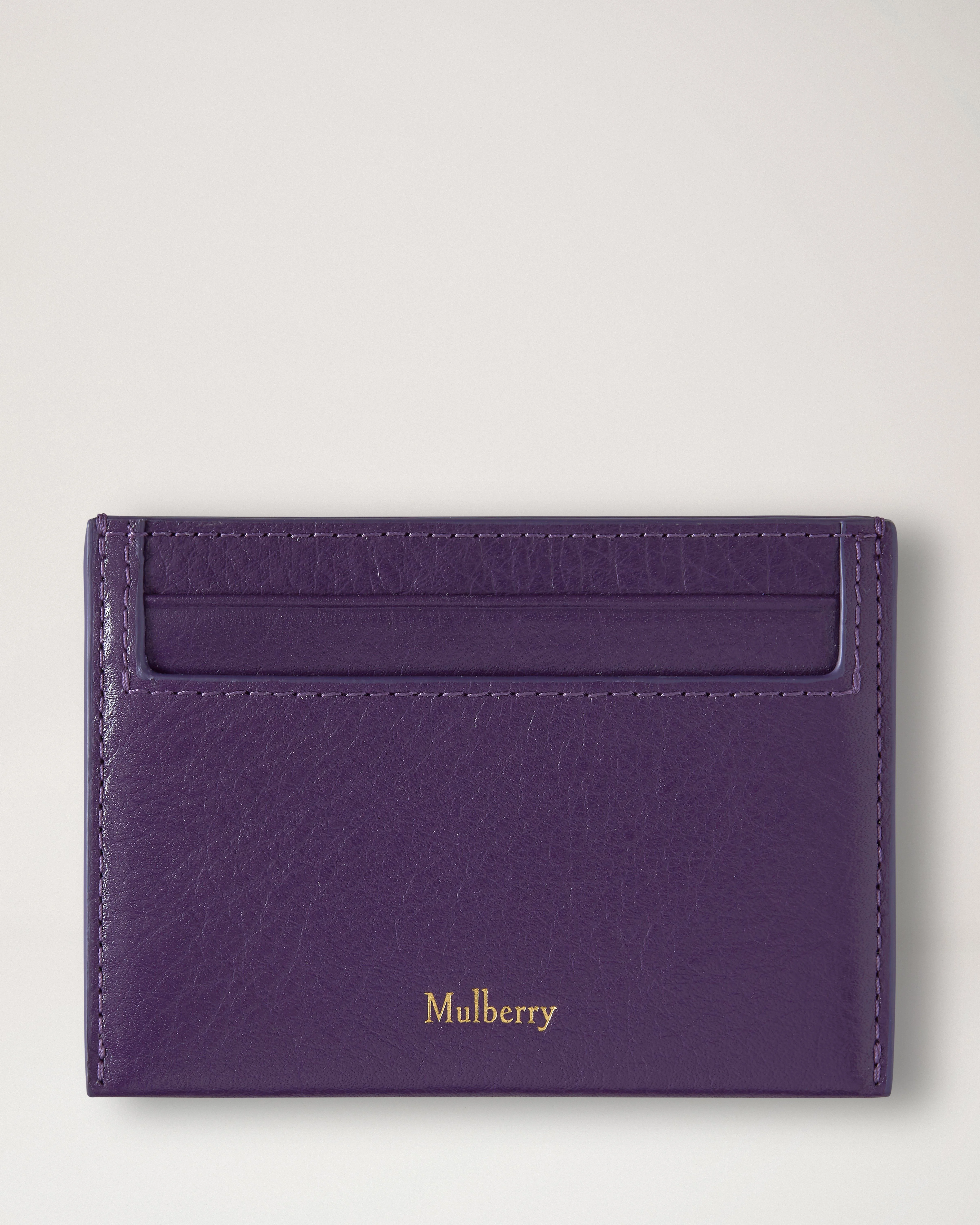 Credit Card Slip Amethyst High Shine Leather - 1