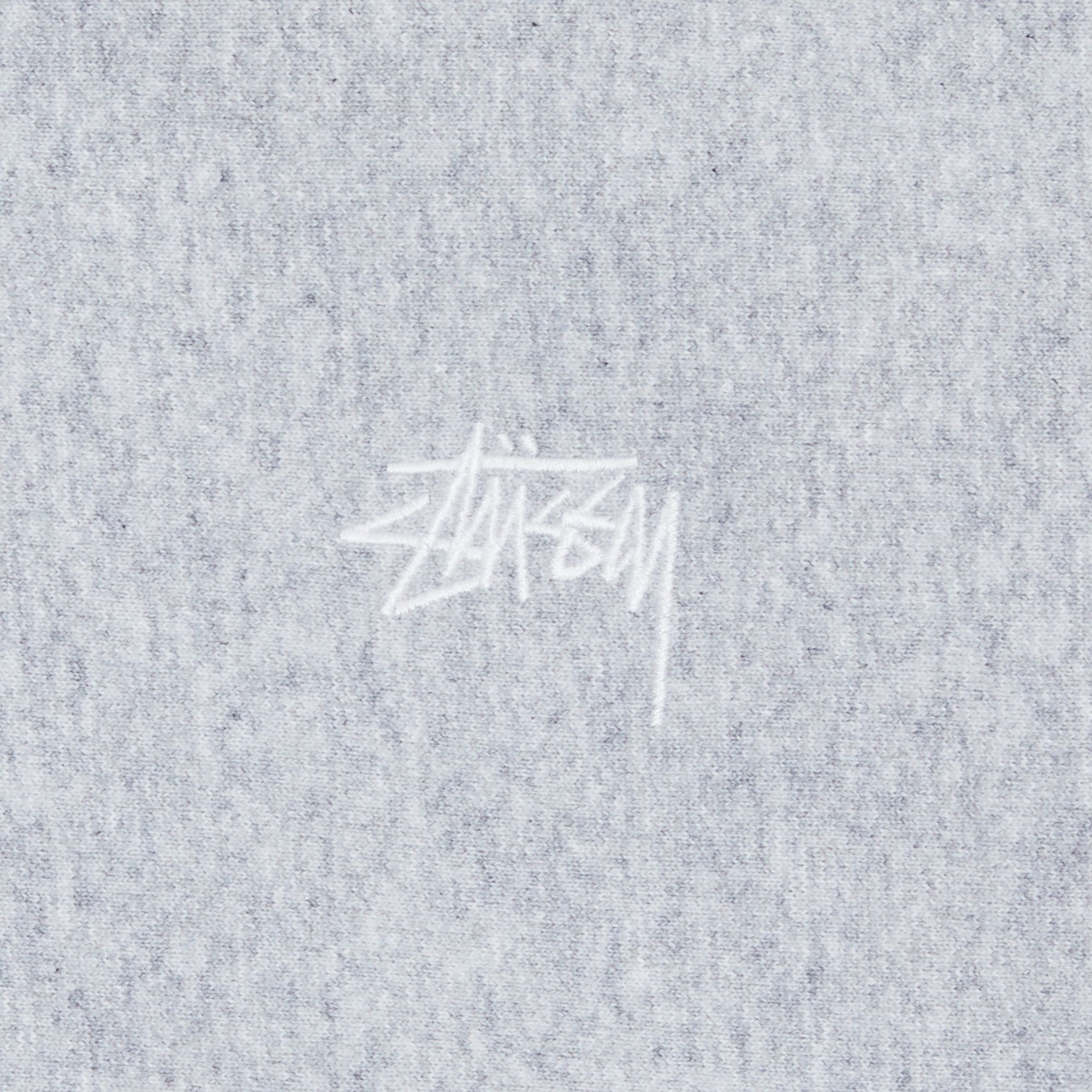 Stussy Stock Logo Zip Hood 'Grey Heather' - 3
