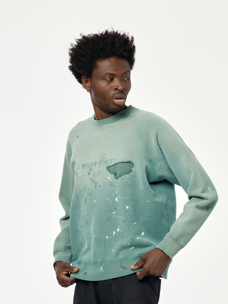 A.PRESSE VINTAGE SWEATSHIRT (GREEN) | REVERSIBLE