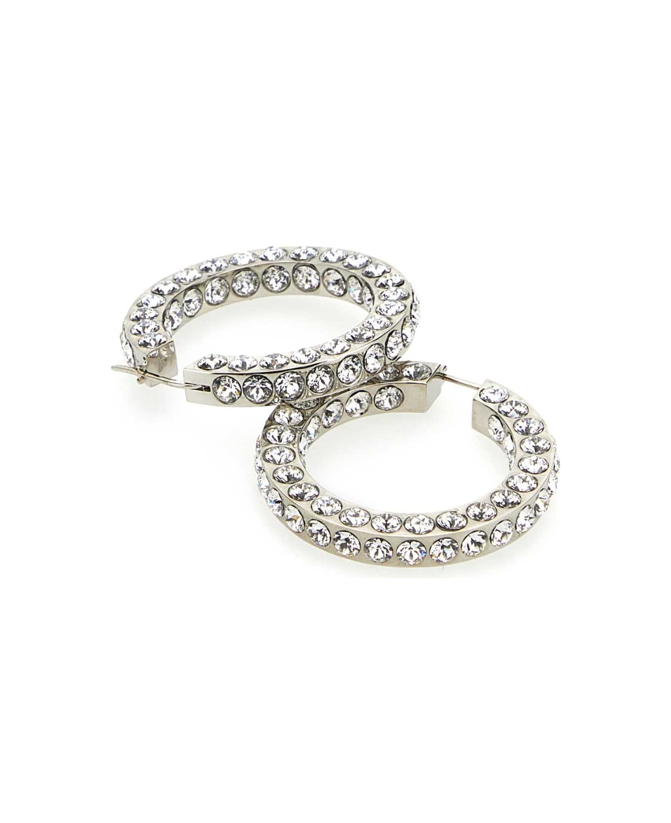 Embellished Metal Big Jaheel Earrings - 2