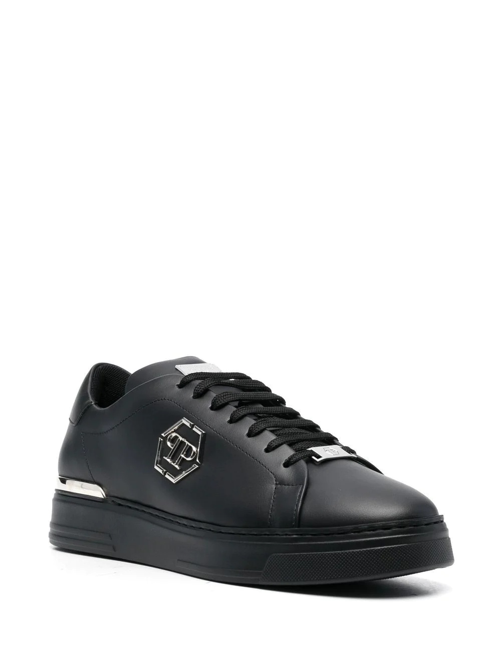 Hexagon low-top leather sneakers - 2
