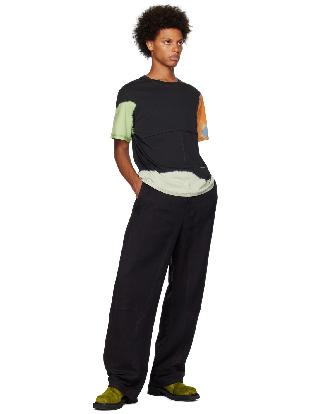 【関税込み】Eckhaus Latta SSENSE限定 ブラック Tシャツ ECKHAUS LATTA SSENSE Exclusive Black T-Shirt | REVERSIBLE