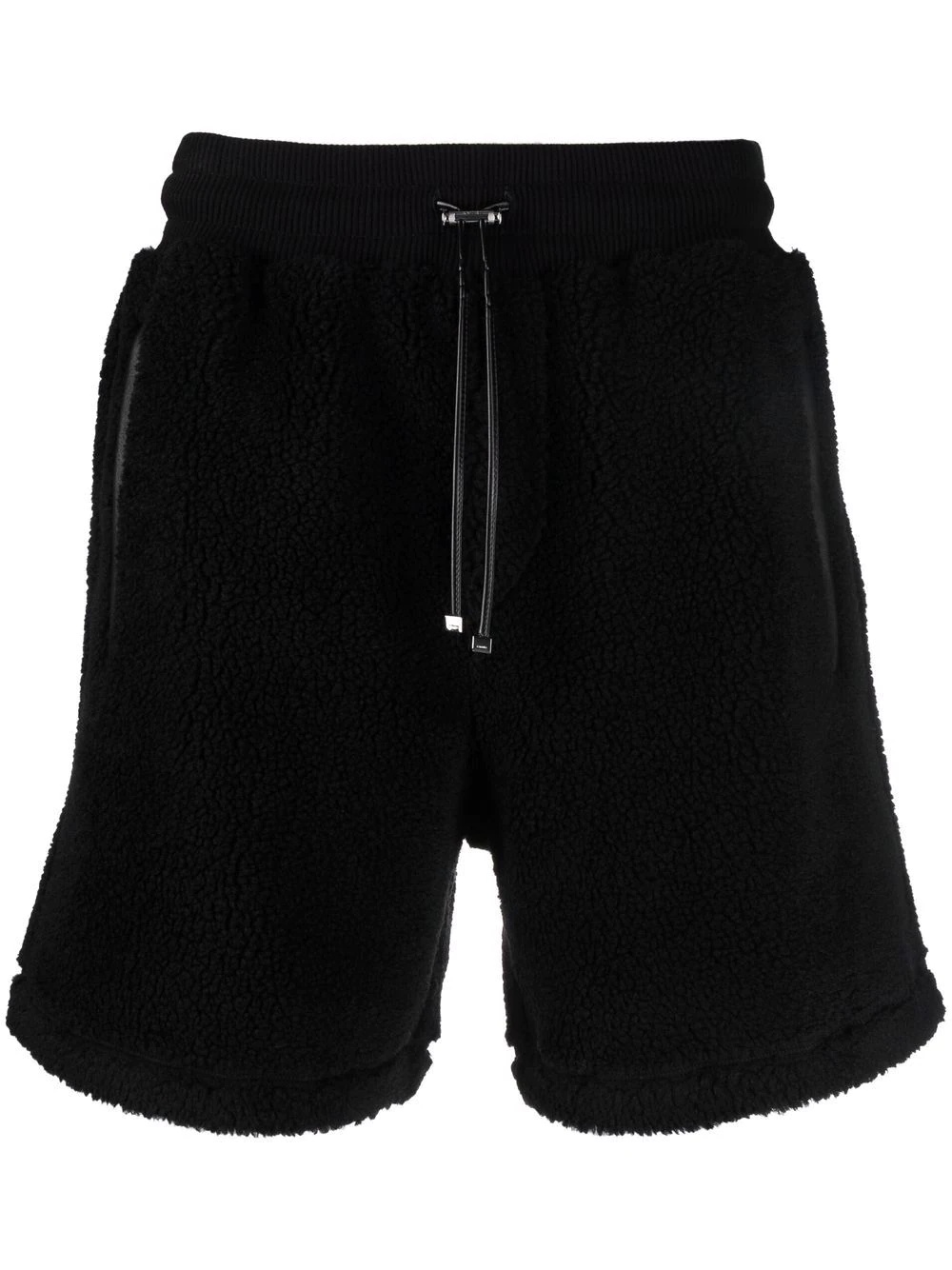 fleece-texture track shorts - 1