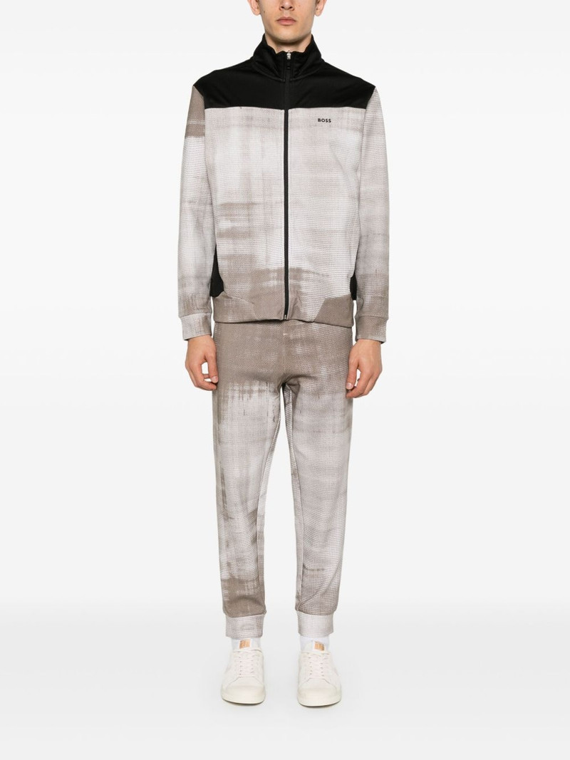 BOSS abstract-pattern track jacket outlook