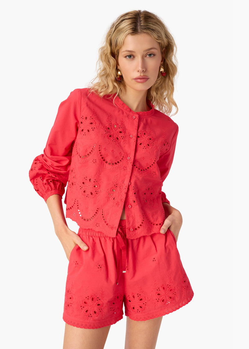 CAMI NYC JOMI MID RISE COTTON SHORT CANDY APPLE outlook