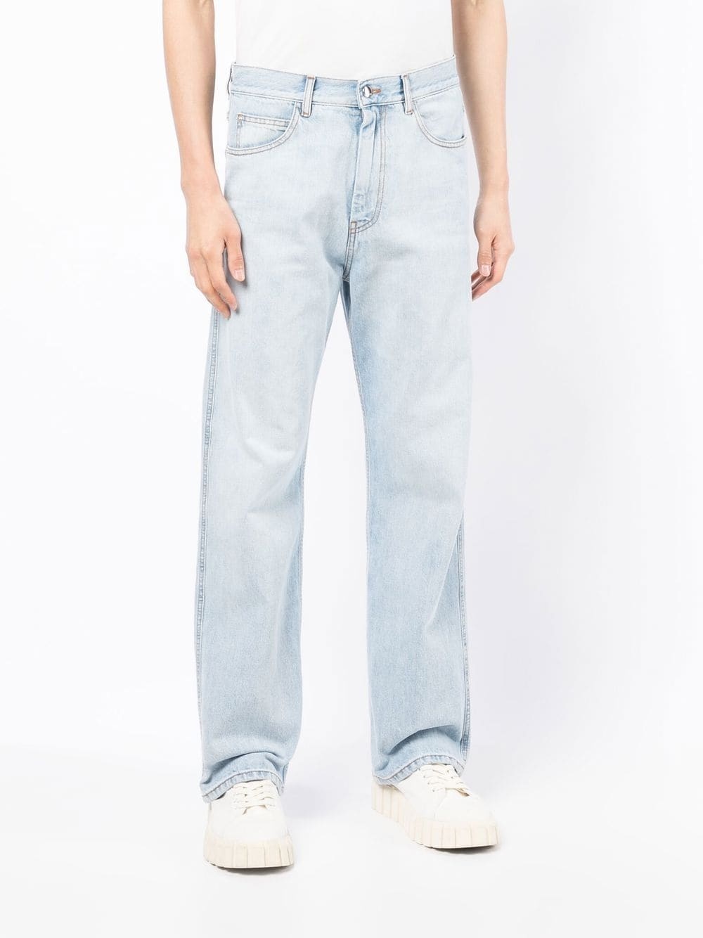 light-wash straight-leg jeans - 3