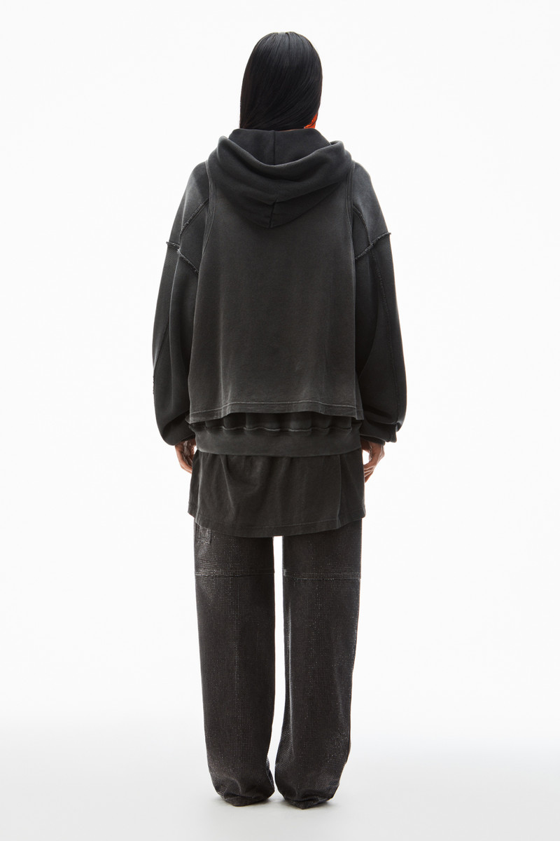 oversize triple-layer hoodie in cotton 4