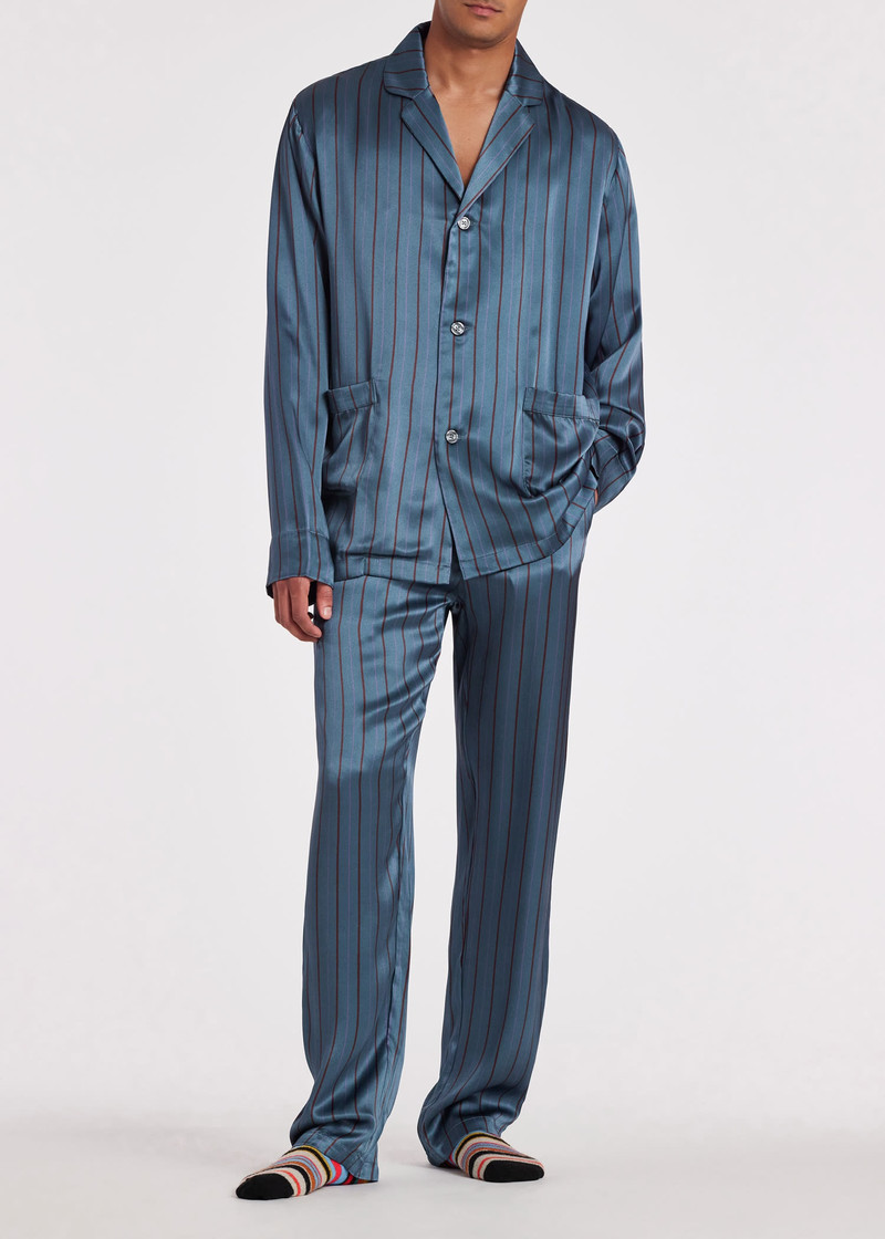 Silk Stripe Pyjamas 10