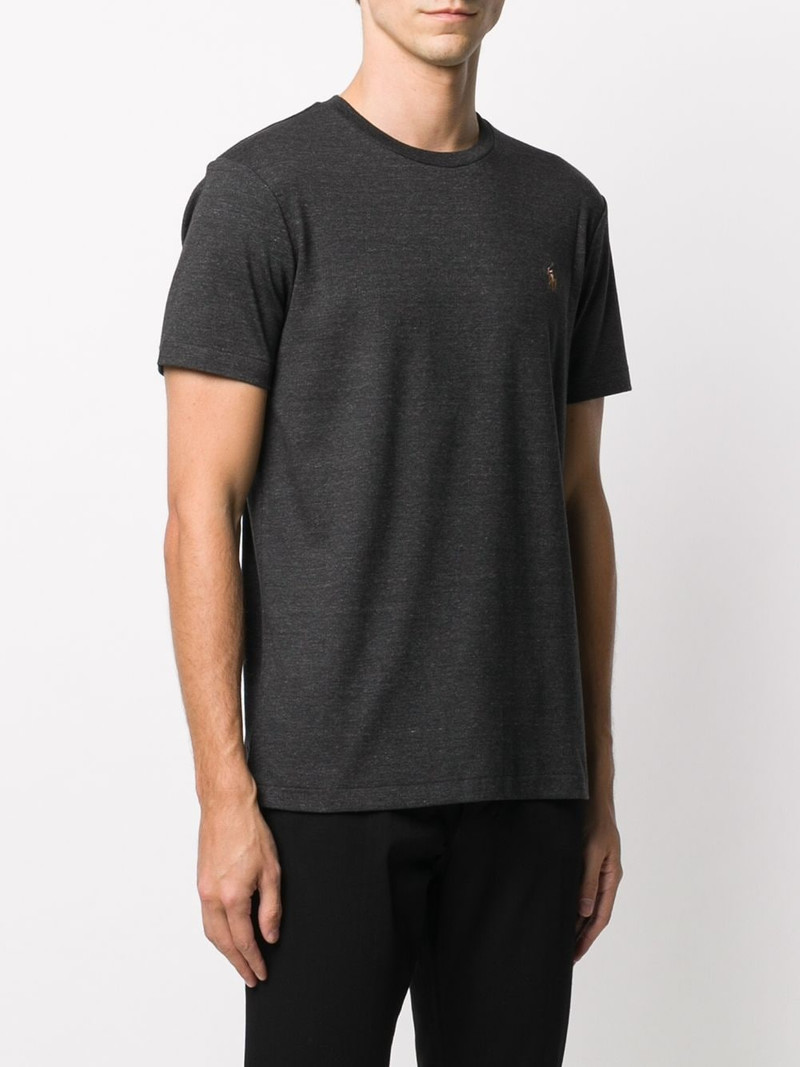 embroidered logo plain T-shirt 3